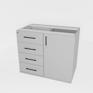 Pedenza, 1 Hinge Door, 4 Drawer