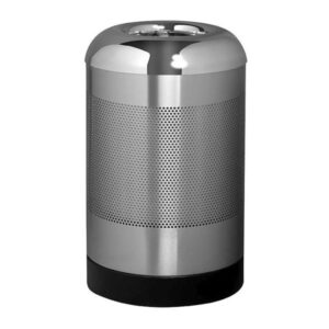 Perforated Turbine Bin with Polished Dome Lid